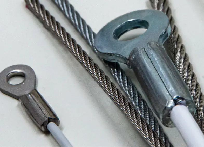 Group of cables with cable eye ends.